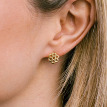 Load image into Gallery viewer, Southern Gates® Gold Plated Honeycomb Stud Earrings