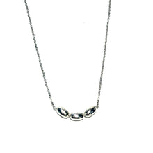 Load image into Gallery viewer, Sterling Triple Rice Bead Necklace