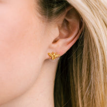 Load image into Gallery viewer, Southern Gates® Gold Plated Bee Stud Earrings
