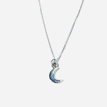 Load image into Gallery viewer, Sterling Mini Crescent Moon Necklace