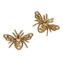 Load image into Gallery viewer, Southern Gates® Gold Plated Bee Stud Earrings