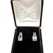 Load image into Gallery viewer, Blue Topaz and Iolite Sterling Earrings