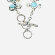 Load image into Gallery viewer, *Sterling Larimar Nautical Toggle Bracelet