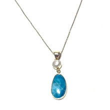 Load image into Gallery viewer, Sterling Larimar & Pearl Necklace