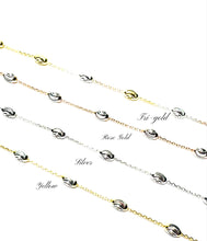 Load image into Gallery viewer, Silver-Station Rice Bead Necklace
