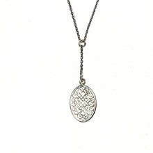 Load image into Gallery viewer, Sterling Silver Artisan Gate Lariat Necklace