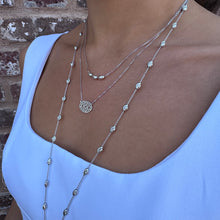 Load image into Gallery viewer, Sterling Silver Three Bead Rice Necklace