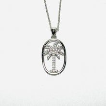 Load image into Gallery viewer, Sterling Silver Framed Palmetto Necklace