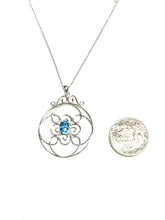 Load image into Gallery viewer, Sterling Southern Gate & Blue Topaz Necklace