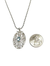 Load image into Gallery viewer, Sterling Southern Gate & Blue Topaz Necklace