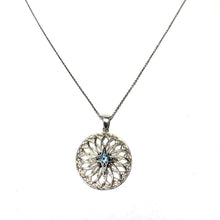 Load image into Gallery viewer, Sterling Silver Southern Gate & Aquamarine Pendant