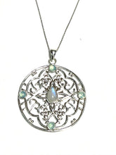 Load image into Gallery viewer, Sterling Artisan Gate & Moonstone Necklace