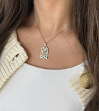 Load image into Gallery viewer, Sterling & Gold Filled Rectangle Southern Gate Necklace