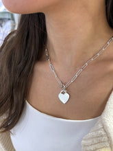 Load image into Gallery viewer, Sterling Paperclip Heart Necklace