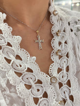 Load image into Gallery viewer, Sterling & Gold Filled Southern Gate Cross Necklace