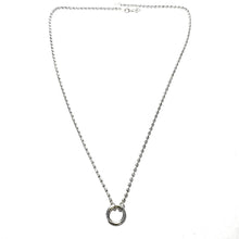 Load image into Gallery viewer, Sterling Rice Bead Hoop Necklace