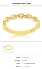 Load image into Gallery viewer, 14kt Yellow Gold Diamond Band