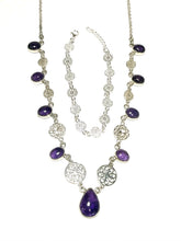 Load image into Gallery viewer, Sterling Amethyst & Artisan Gate Set