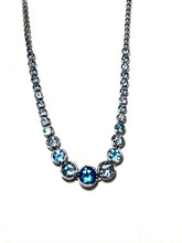 Load image into Gallery viewer, Sterling Blue Topaz Tennis Necklace Set
