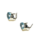 Load image into Gallery viewer, Sterling Blue Topaz Tennis Necklace Set
