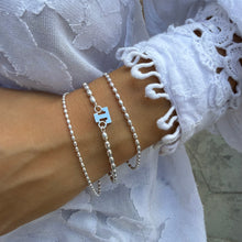 Load image into Gallery viewer, Lowcountry Layer | Sterling Rice Bead Monogram Bracelet Trio