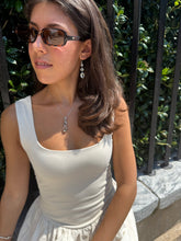 Load image into Gallery viewer, Sterling Silver and Green Amethyst Earrings