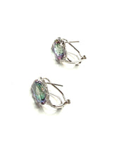 Load image into Gallery viewer, 14kt Gold Mystic Topaz & Diamond Earrings