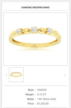 Load image into Gallery viewer, 14kt Gold Diamond Band