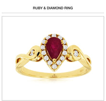 Load image into Gallery viewer, 14kt Gold Ruby & Diamond Ring