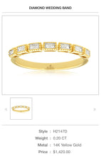 Load image into Gallery viewer, 14kt Gold Diamond Band