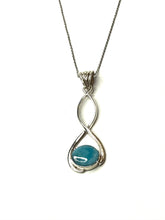 Load image into Gallery viewer, Sterling Infinity Larimar Necklace