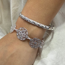 Load image into Gallery viewer, Sterling Rice Bead Cuff Bracelet