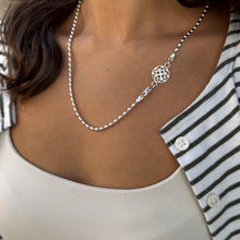 Load image into Gallery viewer, Sterling Triple Wrap Rice Bead & Southern Gate Bracelet/Necklace (LG)