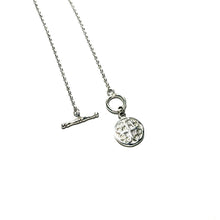 Load image into Gallery viewer, Sterling Reversible Artisan Gate & Rice Bead Toggle Necklace