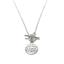 Load image into Gallery viewer, Sterling Reversible Artisan Gate & Rice Bead Toggle Necklace