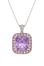 Load image into Gallery viewer, 14kt Gold Ameythst & Pink Sapphire Necklace