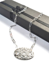 Load image into Gallery viewer, Sterling East to West Artisan Gate & Paper Clip Necklace
