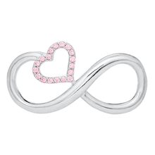 Load image into Gallery viewer, SS ETERNAL LOVE W-PINK CZ HRT