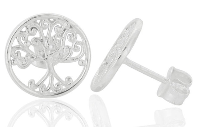 Round Oak Tree Earrings Round Oak Tree Earrings