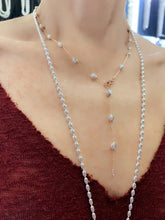 Load image into Gallery viewer, Rose Gold Vermeil-Station Rice Bead Necklace