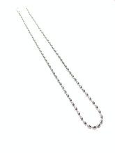 Load image into Gallery viewer, Large Sterling Rice Bead Necklace