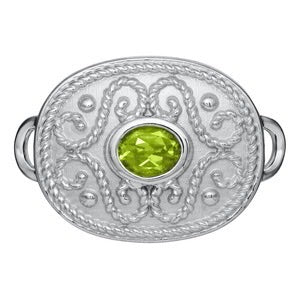 SS OVAL ETRUSCAN CLASP-PERIDOT