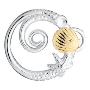 SS/14KT SEALIFE CIRCLE CLASP