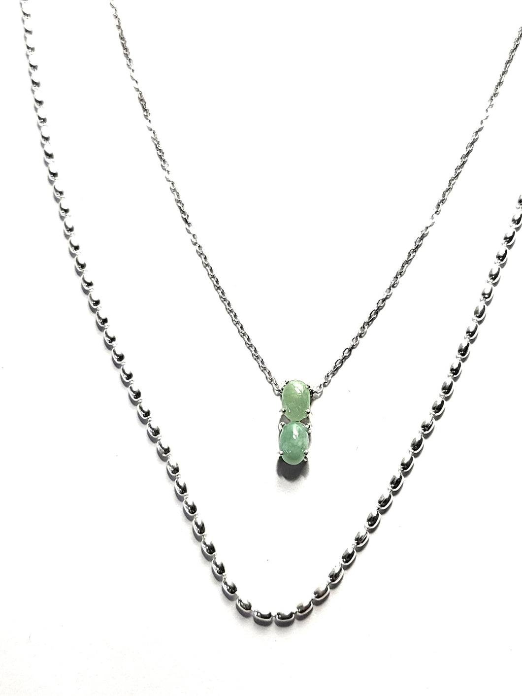 NEW A/T Green Jade Necklace