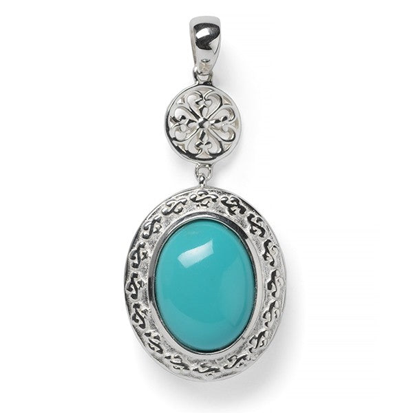 Southern Gates® Cabochon Sleeping Beauty Turquoise Pendant