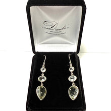 Load image into Gallery viewer, Sterling Silver and Green Amethyst Earrings
