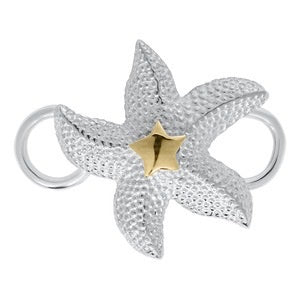 SS/14K STARFISH CLASP