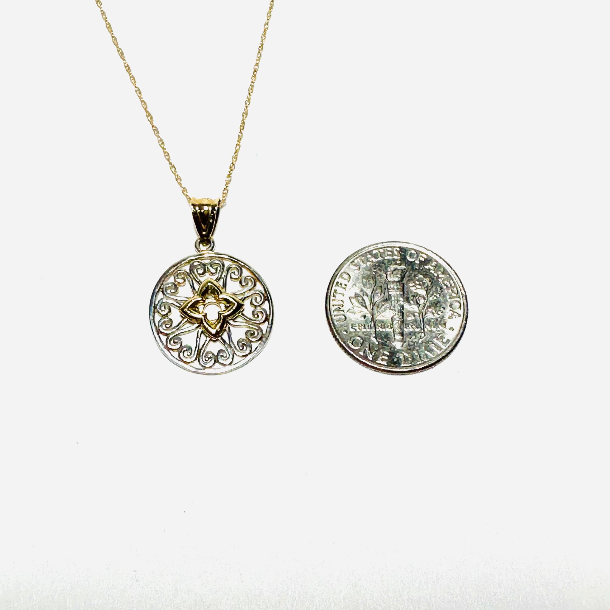 14kt Gold Sterling Artisan Gate Necklace – Dacuba's Fine Jewelry