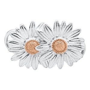 SS- 14KT ROSE DAISIES CLASP