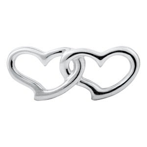 SS DOUBLE HEART CLASP